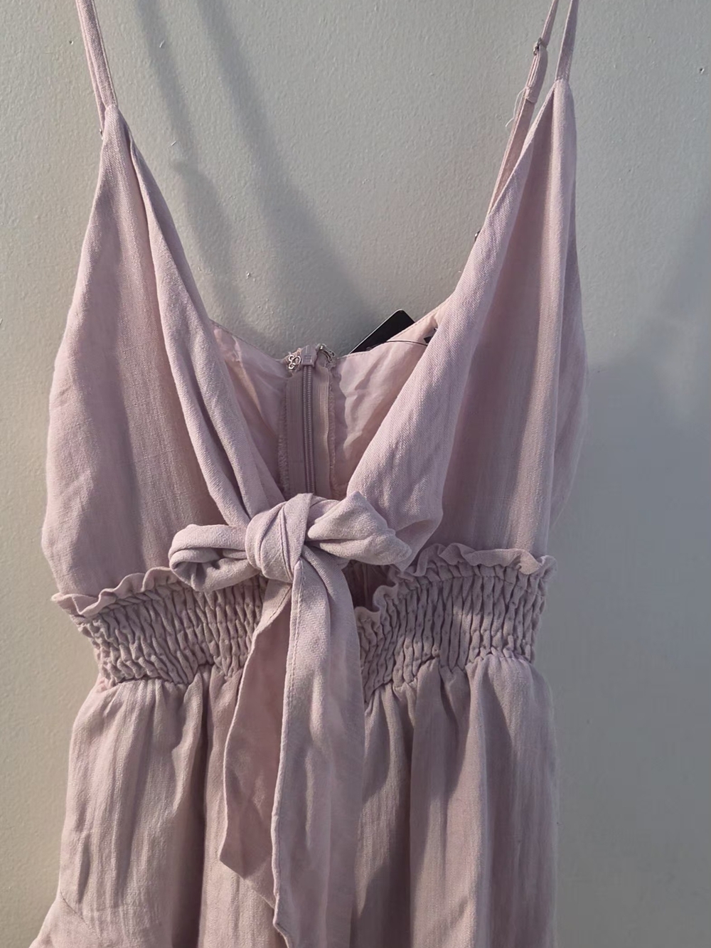 Front Tie Ruffle Romper